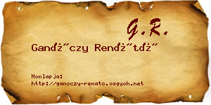Ganóczy Renátó névjegykártya